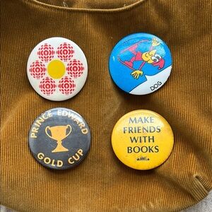 Vintage Button Pin Set - Multicolor